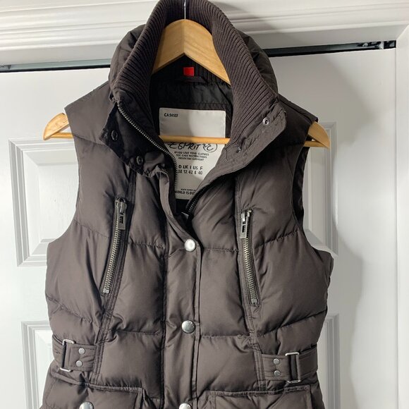 Esprit Women’s Brown Puffer Vest – Size 8 - Picture 1 of 15